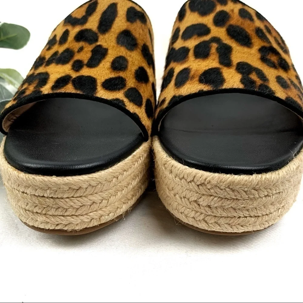 J. Crew Camilla platform espadrilles in animal print calf hair